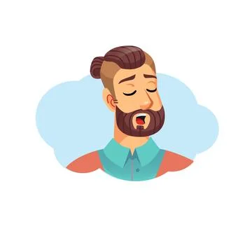 Flat cartoon hipster man avatar character,social media vector illustration Illustrazione stock