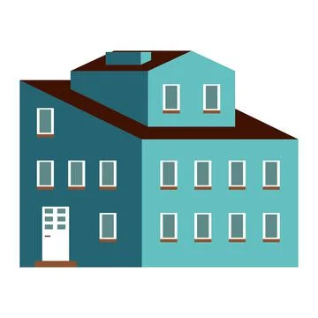 Flat cartoon house. Stock Illustration