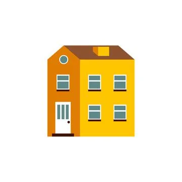 Flat cartoon house. Stock Illustration