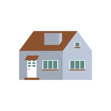 Flat cartoon house. Stock Illustration