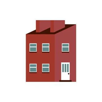 Flat cartoon house. Stock Illustration