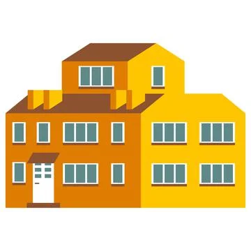 Flat cartoon house. Stock Illustration