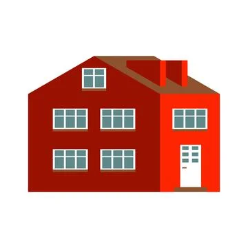 Flat cartoon house. Stock Illustration