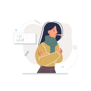Flat cartoon patient character vector illustration concept Stock Illustration