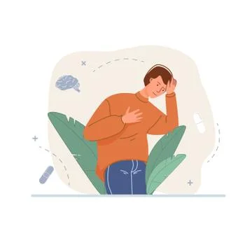 Flat cartoon patient character vector illustration concept 스톡 일러스트
