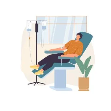Flat cartoon patient character vector illustration concept Stock Illustration