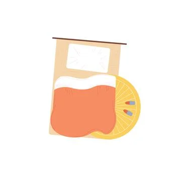 Flat cartoon single bed,room interior elements for home life comfort vector Stock Illustration