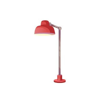 Flat cartoon table lamp,room interior elements for home life comfort vector Stock Illustration