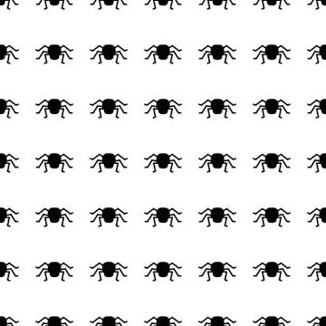 Flat cartoon Vector Halloween seamless pattern background Stock Illustration