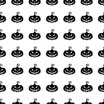 Flat cartoon Vector Halloween seamless pattern background Illustrazione stock