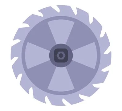 Flat chainsaw blade for cutting. Stock Illustration