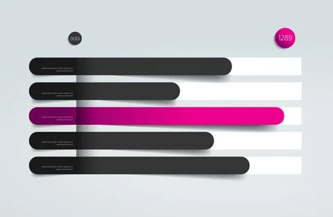 Flat chart, graph. Simply color editable. Infographics elements. Stock Illustration