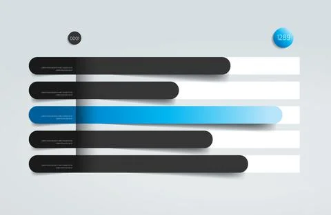 Flat chart, graph. Simply color editable. Infographics elements. イラスト素材