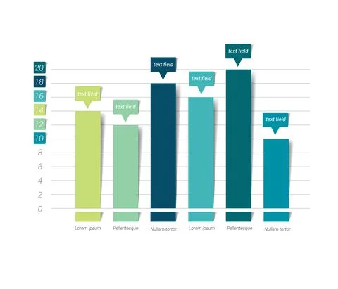 Flat chart, graph. Simply color editable. Infographics elements. イラスト素材