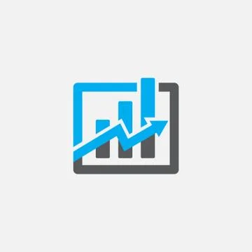 Flat chart icon design, data analytic icon Stock Illustration