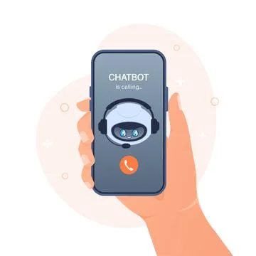 Flat chat bot for web design. Flat isometric vector illustration. Artificial Stock Illustration