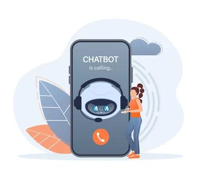Flat chat bot for web design. Flat isometric vector illustration. Artificial Stockillustratie