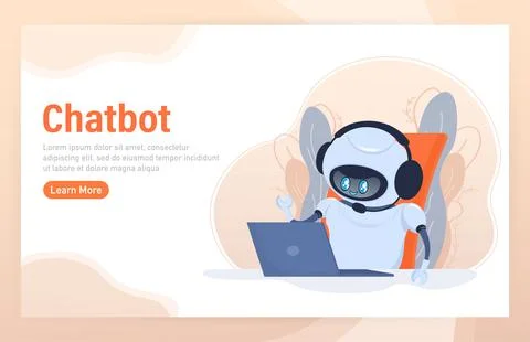 Flat chat bot for web design. Flat isometric vector illustration. Artificial 스톡 일러스트