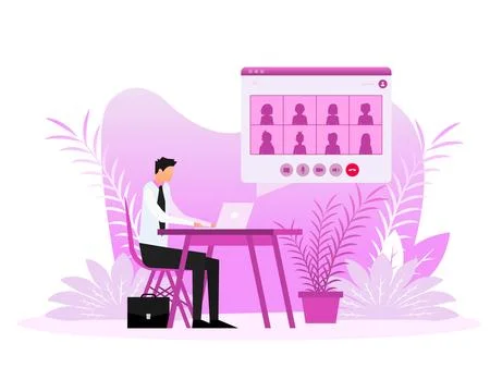 Flat chat people, great design for any purposes. Vector illustration Illustrazione stock