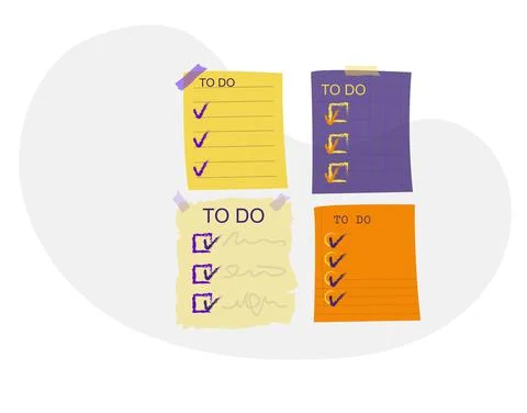 Flat check list design Stock Illustration