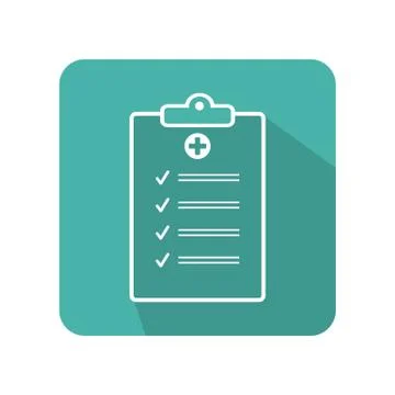 Flat check list icon vector illustration on white background Stock Illustration