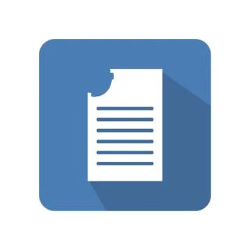 Flat checklist paper icon vector illustration with color background Stock Illustration