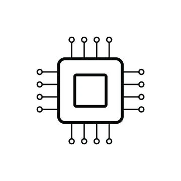 Flat chip icon symbol vector Illustration. 스톡 일러스트