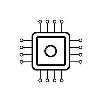 Flat chip icon symbol vector Illustration. Stockillustratie
