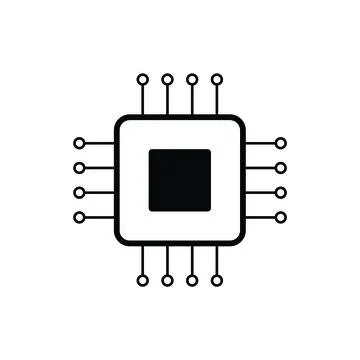 Flat chip icon symbol vector Illustration. 스톡 일러스트
