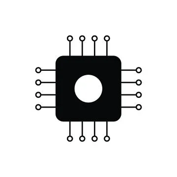 Flat chip icon symbol vector Illustration. 스톡 일러스트