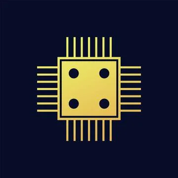 Flat chip icon symbol vector Illustration. 스톡 일러스트