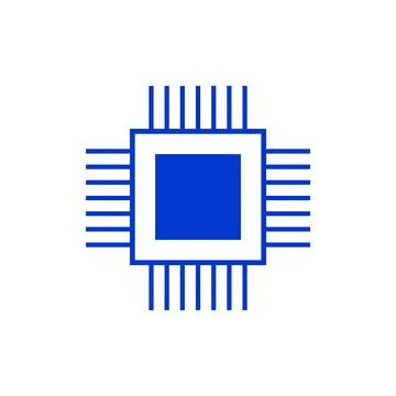 Flat chip icon symbol vector Illustration. Stock Illustration