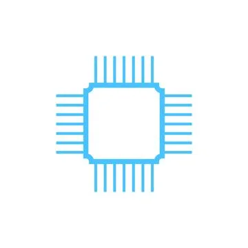Flat chip icon symbol vector Illustration. 스톡 일러스트