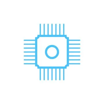 Flat chip icon symbol vector Illustration. 스톡 일러스트