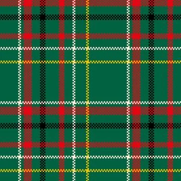 Flat christmas plaid pattern design Stockillustratie