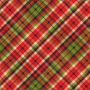 Flat christmas plaid pattern design Stock Illustration