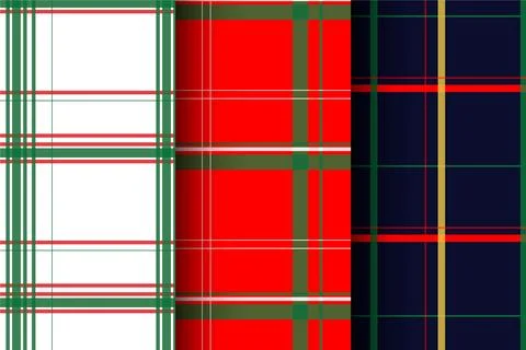 Flat christmas plaid pattern design Stock Illustration
