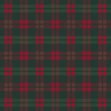 Flat christmas plaid pattern design Stock Illustration