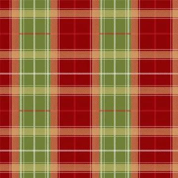 Flat christmas plaid pattern design Stock Illustration