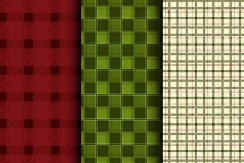 Flat christmas plaid pattern design Illustrazione stock