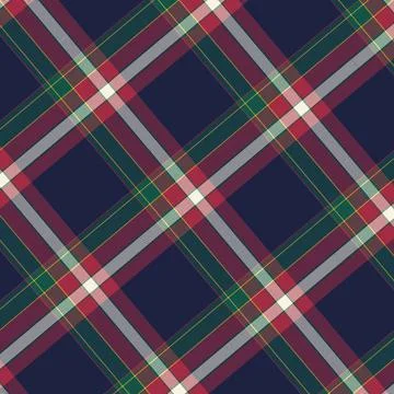 Flat christmas plaid pattern design Stock Illustration