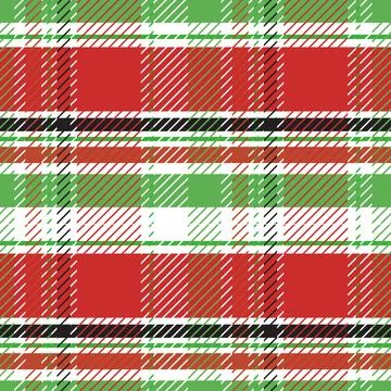 Flat christmas plaid pattern design Stock Illustration