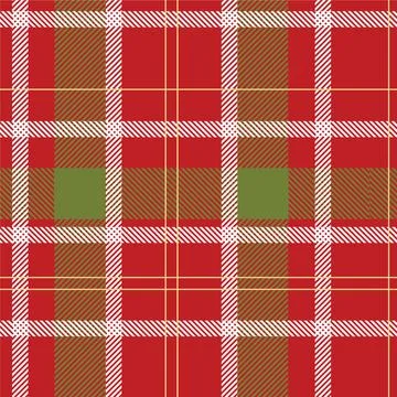 Flat christmas plaid pattern design Stock Illustration
