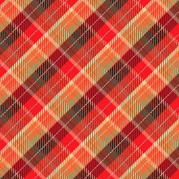 Flat christmas plaid pattern design Stock Illustration