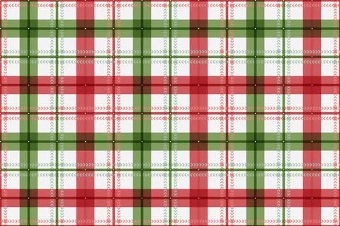Flat christmas plaid pattern design Illustrazione stock