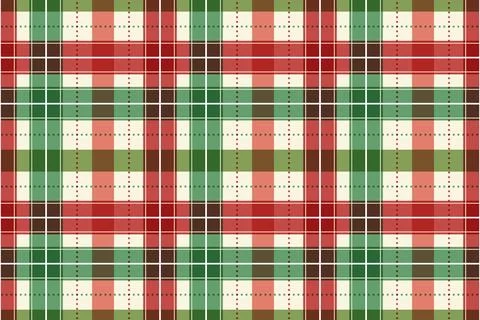 Flat christmas plaid pattern design Stock Illustration
