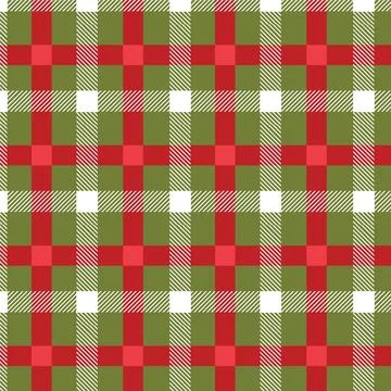 Flat christmas plaid pattern design Stock Illustration