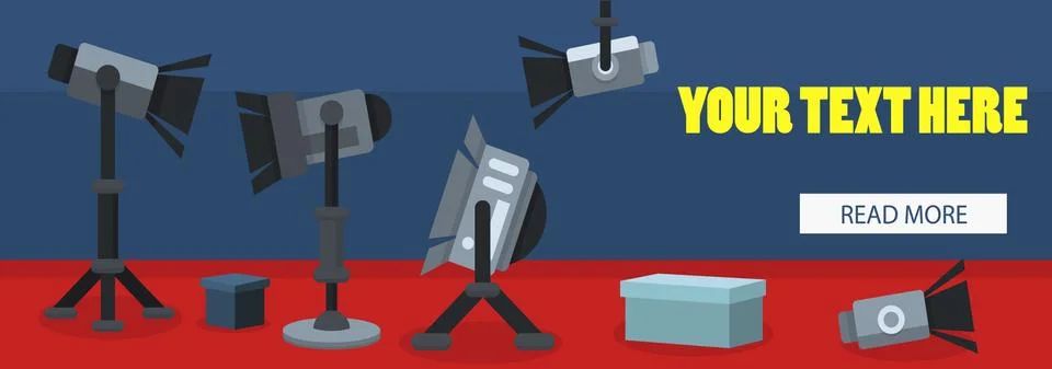 Flat Cinema banner Stock Illustration