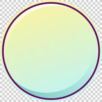 Flat circle is featuring yellow-teal gradient, purple ring, mint border, 스톡 일러스트