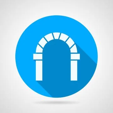 Flat circle vector icon for round arch Stock Illustration